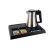 Wood Black Tray Signum With Star Kettle